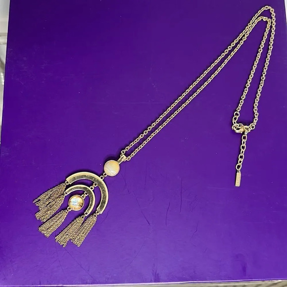 Gold Long Chain Necklace - Picture 2 of 7